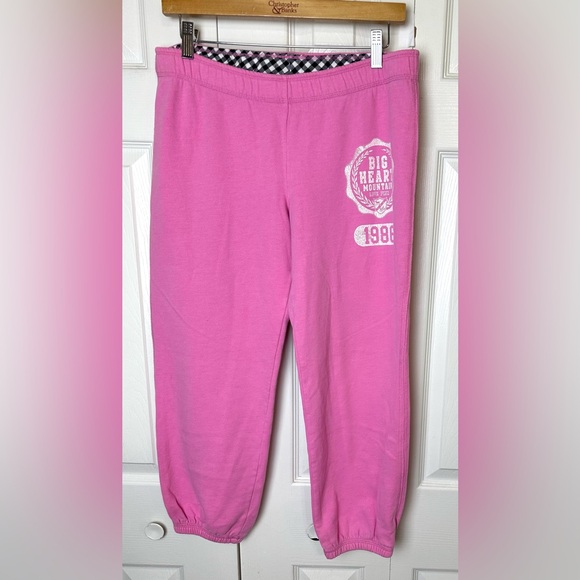 PINK Victoria’s Secret Sweats Lounge Pants Big Heart Mountain Sweatpants 1986 - Picture 6 of 6